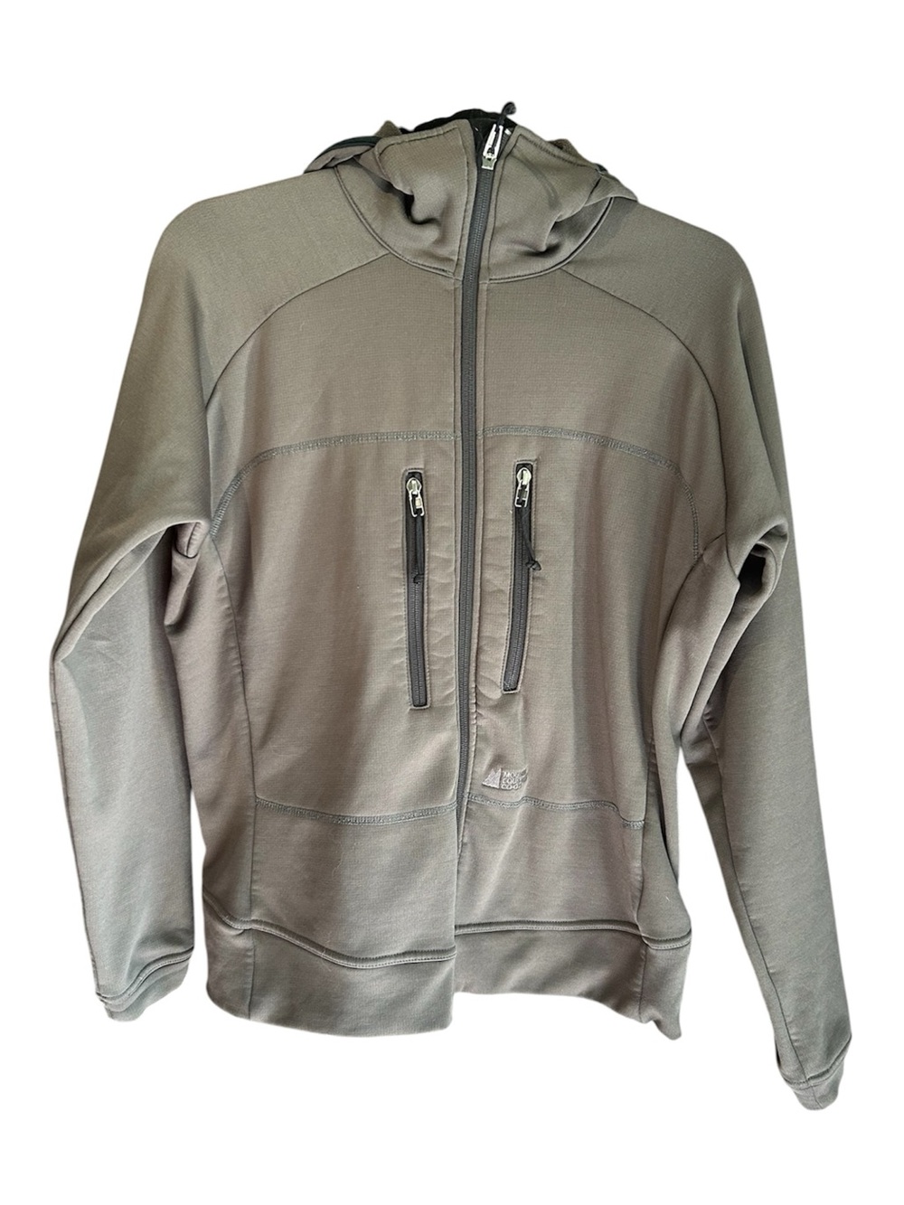 MEC Women’s Gray Hooded Performance Jacket with Chest Zips